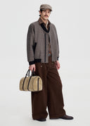 SCRIPT-X PLAID BOMBER JACKET