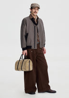 SCRIPT-X PLAID BOMBER JACKET