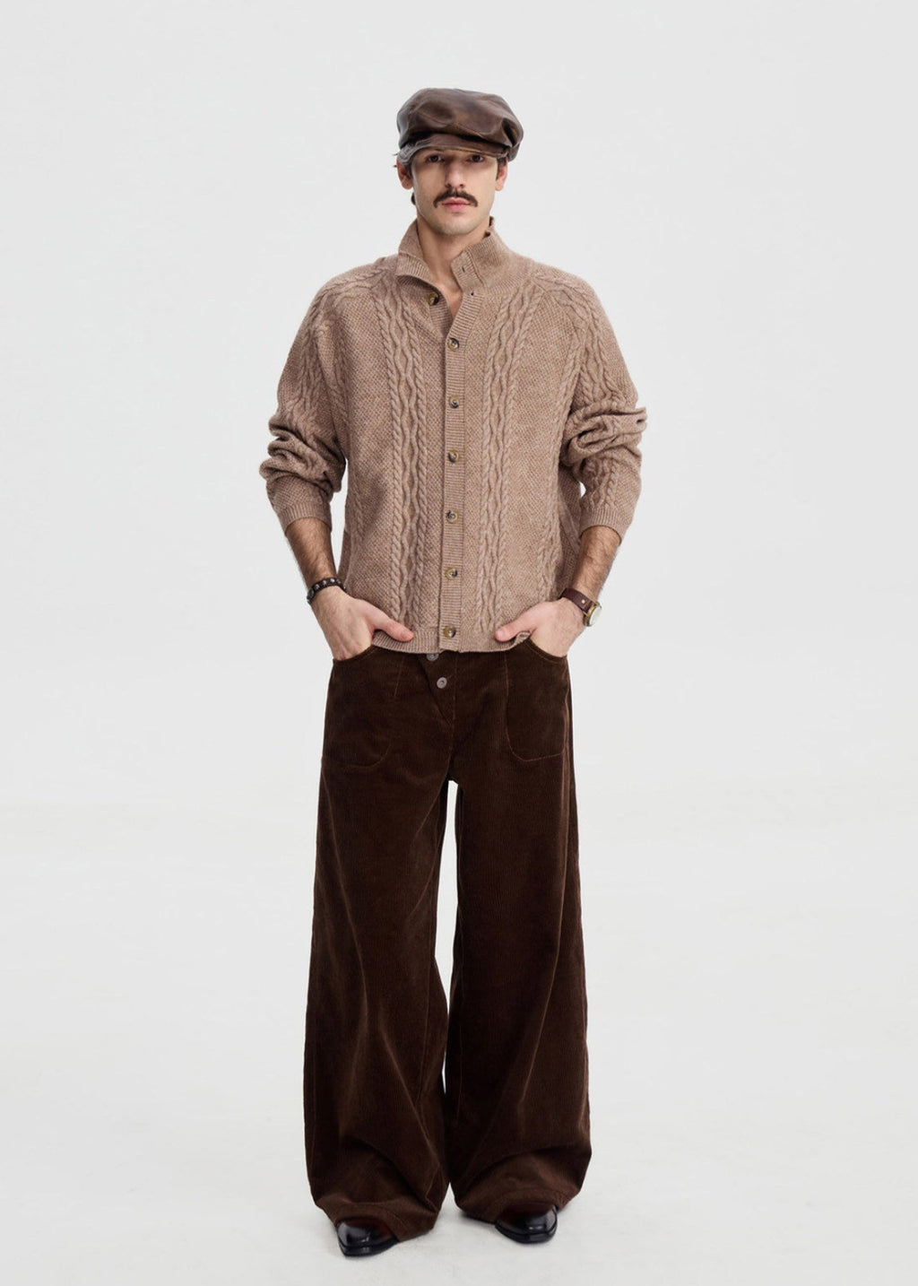 SCRIPT-X CABLE WOOL SWEATER