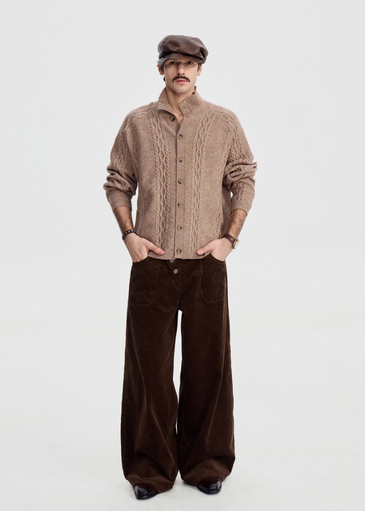 SCRIPT-X CABLE WOOL SWEATER