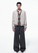 CHAQUETA BOMBER CON BOTONES Y CUELLO EN V OPENFLY