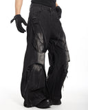 DECONSTRUCTED WIDE FLARE JEANS