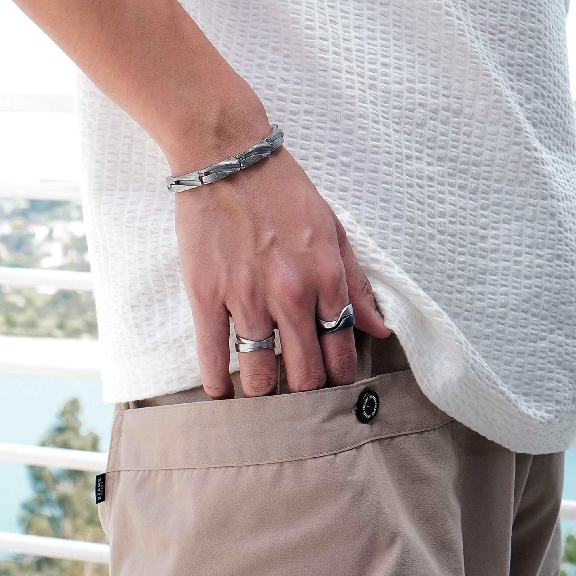 X Stainless Steel Ring