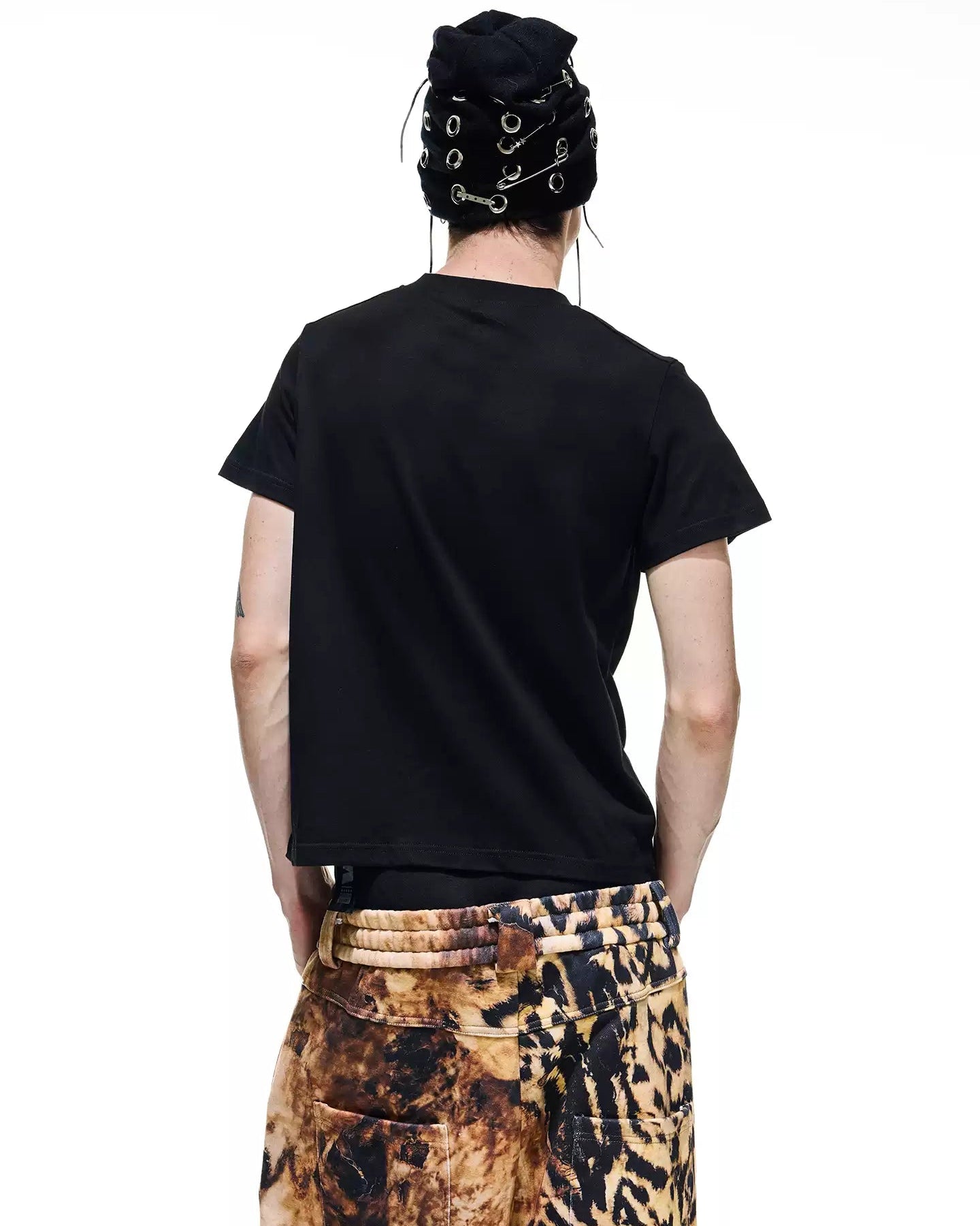 CANINE PRINT CROPPED T-SHIRT