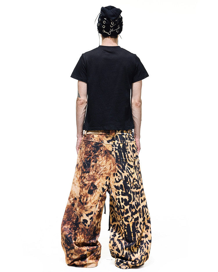 CANINE PRINT CROPPED T-SHIRT