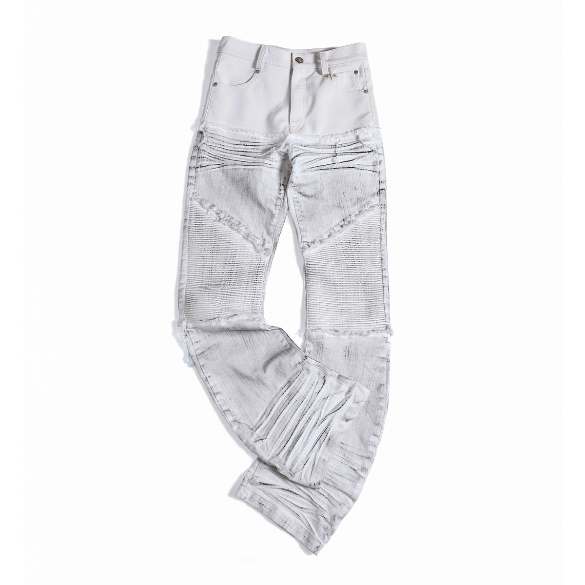 GHOSTLINE distressed stacked flare jeans