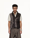 SCRIPT-X STRIPED SUIT VEST