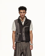 SCRIPT-X STRIPED SUIT VEST