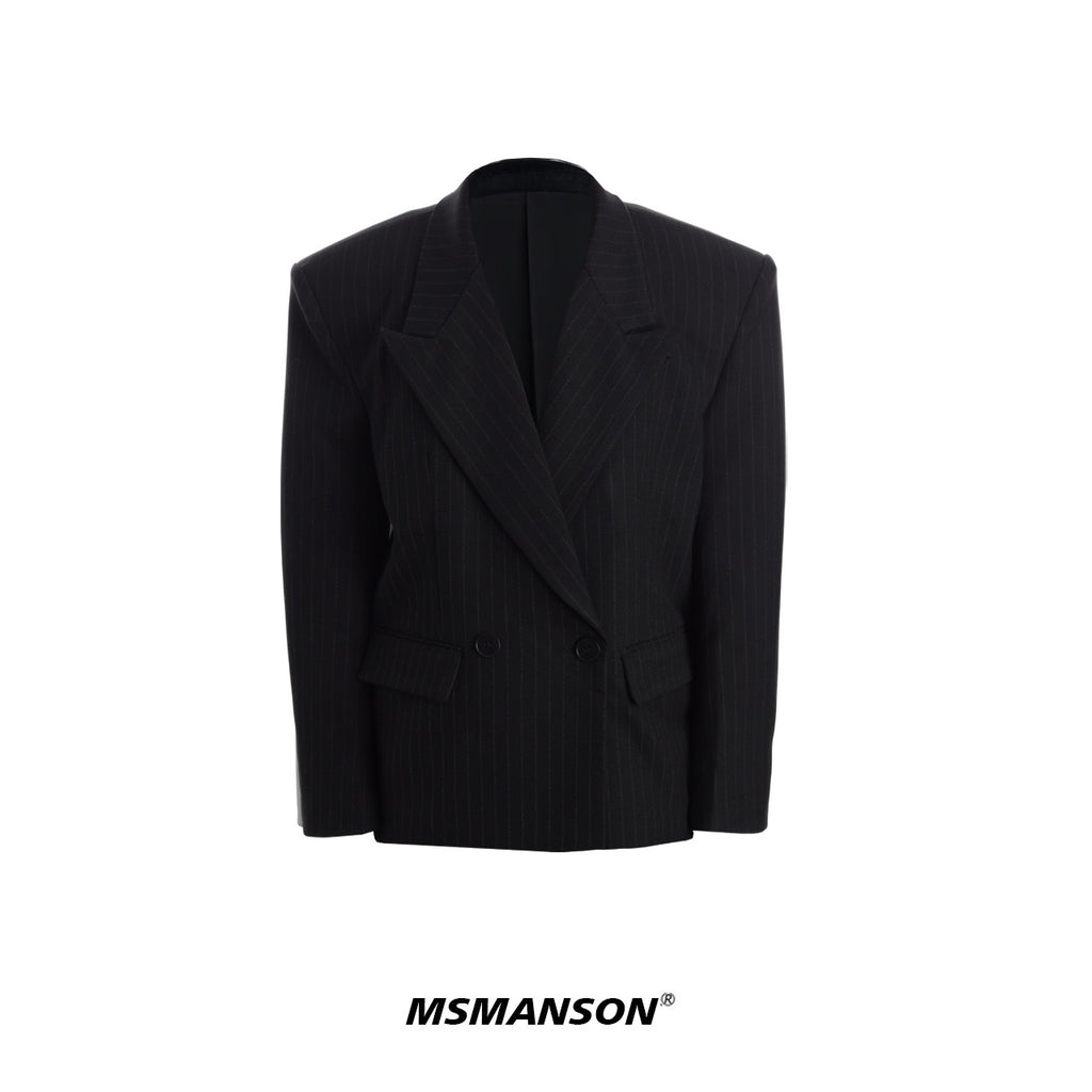 XCULTURE LUXURY STRIPED TAILORED BLAZER