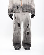 VINTAGE DISTRESSED WIDE JEANS