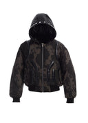 CHAQUETA CON CAPUCHA DE PILOTO DE CAMUFLAJE MANSON
