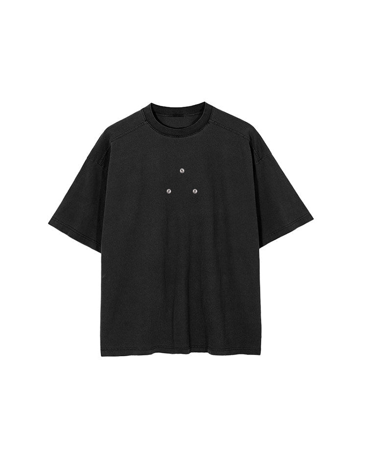 CROSS CUT HEAVY COTTON TEE