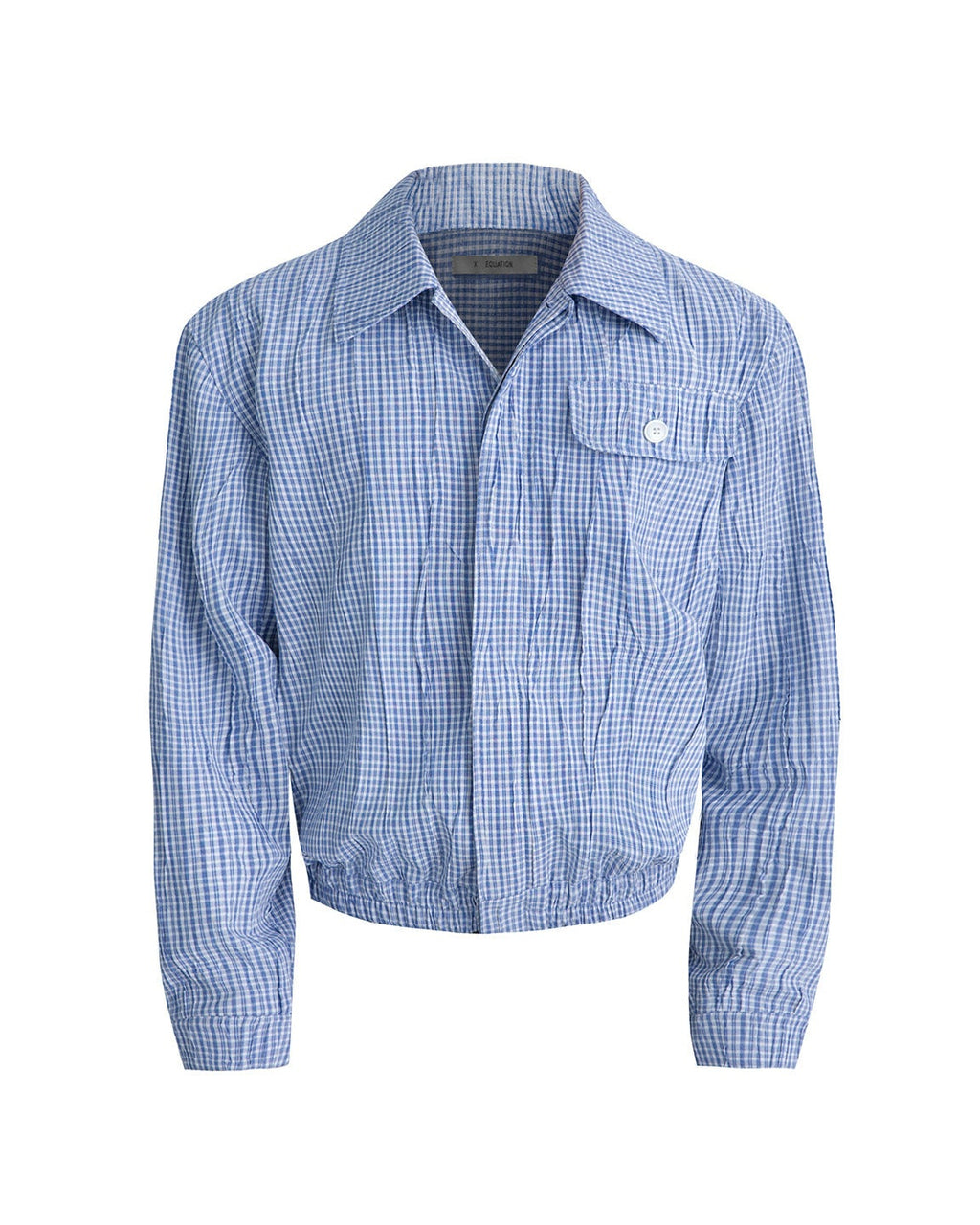 XEQUATION PLAID CRINKLE SHIRT JACKET
