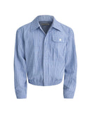 XEQUATION PLAID CRINKLE SHIRT JACKET