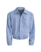 XEQUATION PLAID CRINKLE SHIRT JACKET