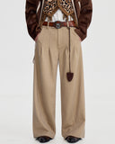 WOOL JACQUARD WIDE PANTS
