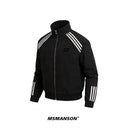 XCULTURE LUXURY 3-STRIPE STAND COLLAR CROPPED JACKET SET