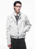 SCRIPT-X PLAID BELTED JACKET