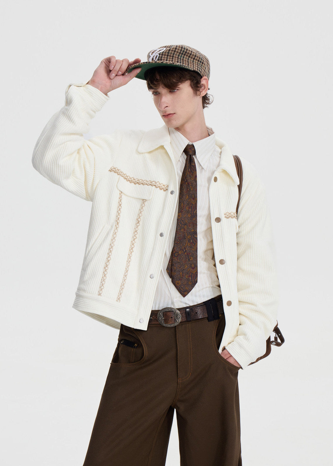 SCRIPT-X PATCH COLOR BLOCK JACKET