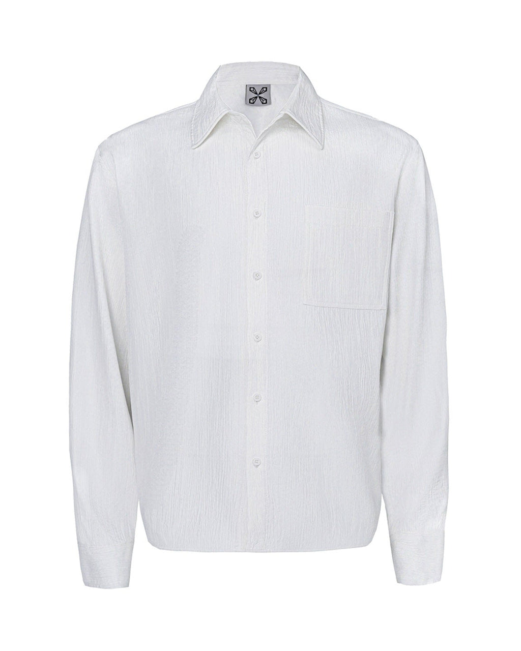XEQUATION BLACK WHITE TEXTURED SHIRT