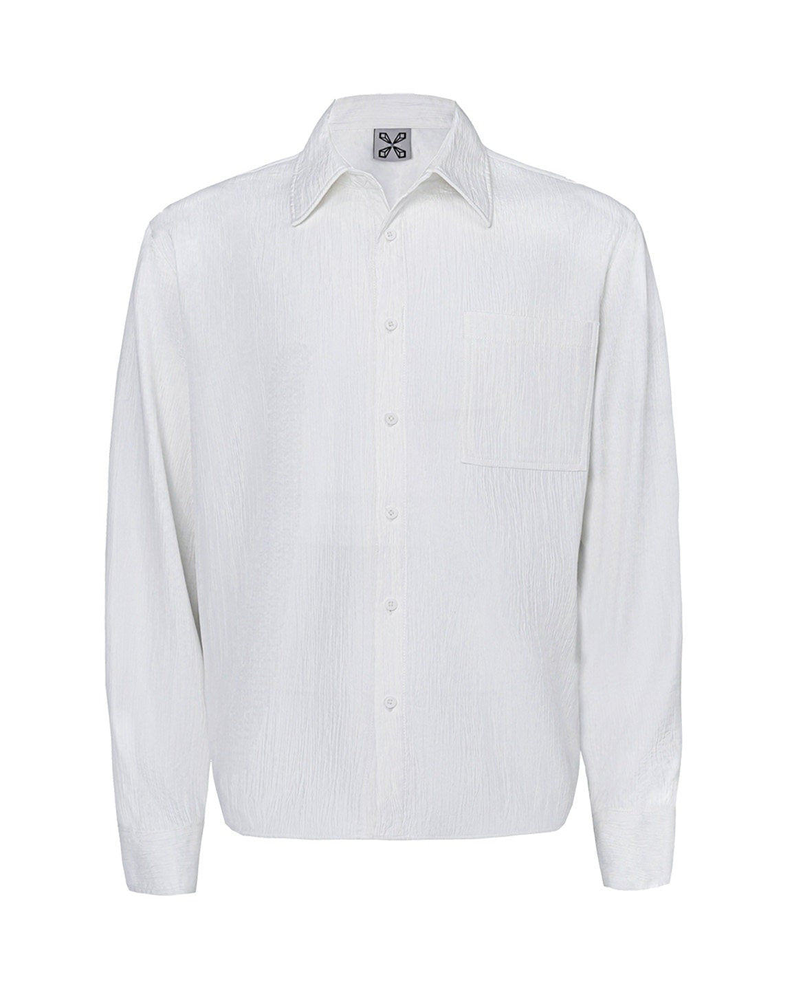 XEQUATION BLACK WHITE TEXTURED SHIRT