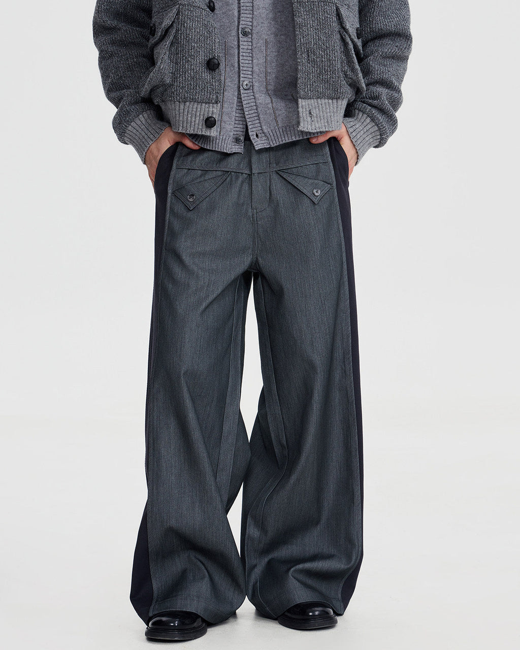 WOOL DECON STRUCTED PANTS