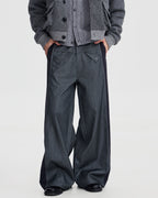 WOOL DECON STRUCTED PANTS