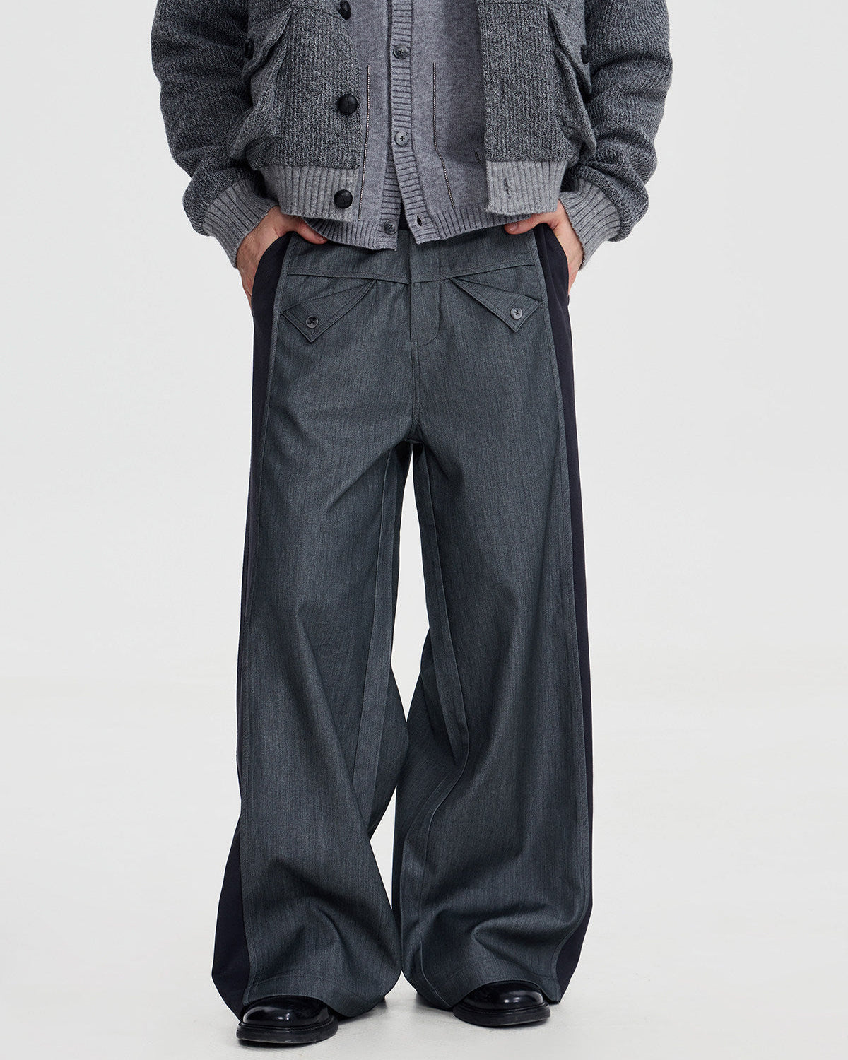 WOOL DECON STRUCTED PANTS