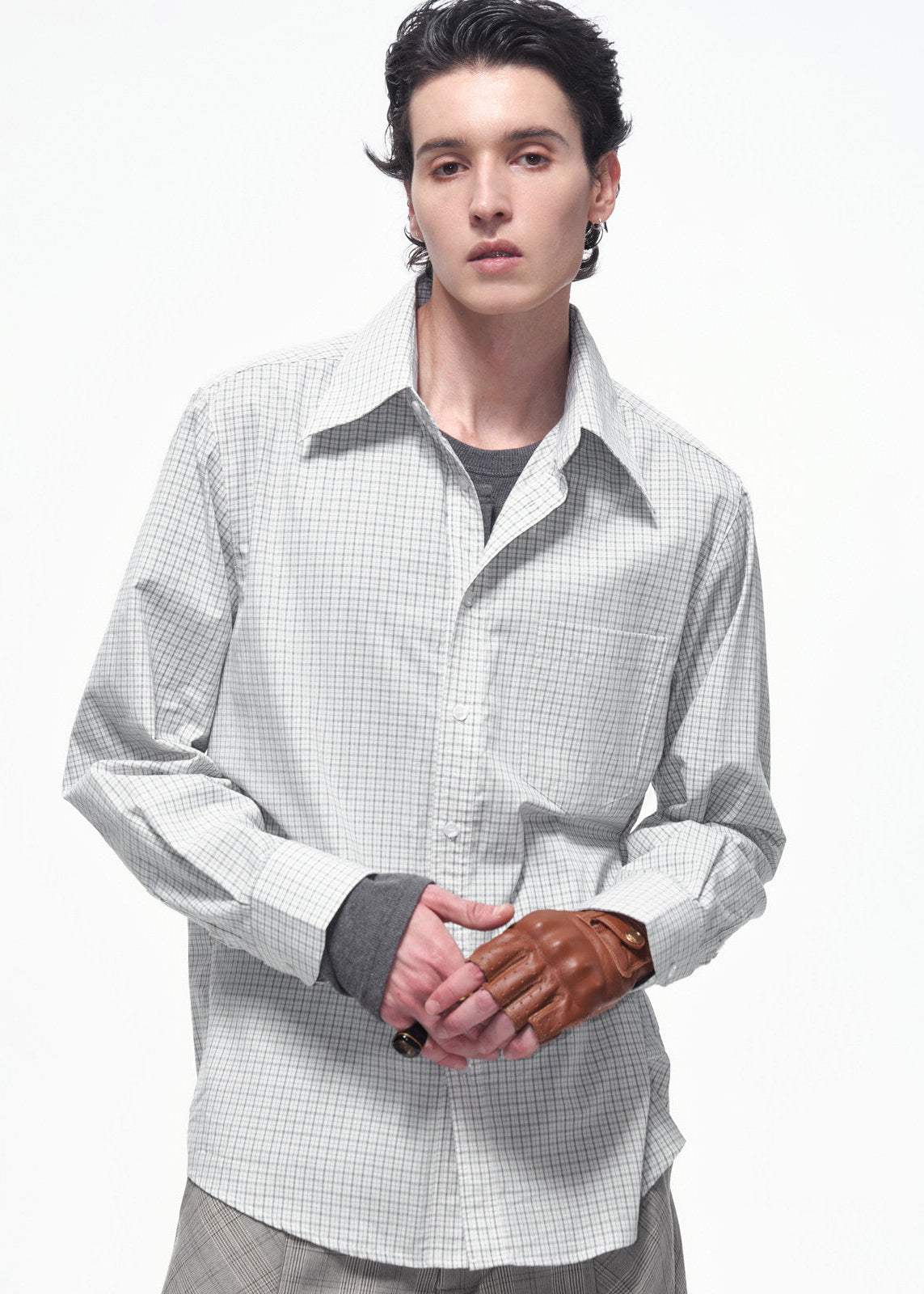 SCRIPT-X TWO-TONE PLAID SHIRT