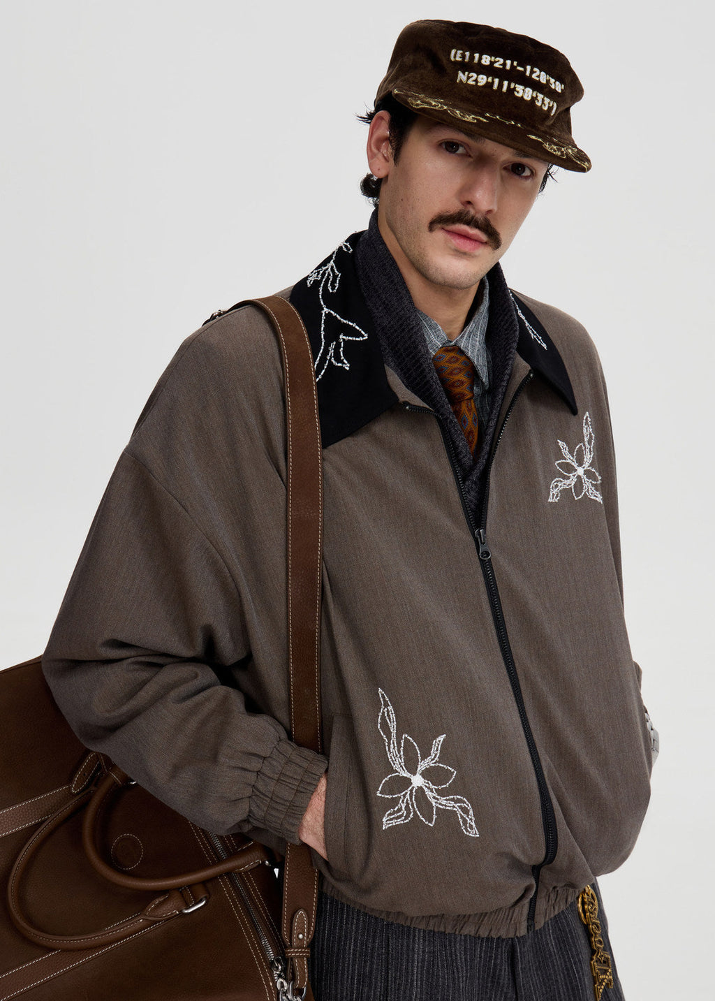 SCRIPT-X BEAD WOOL JACKET