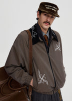 SCRIPT-X BEAD WOOL JACKET
