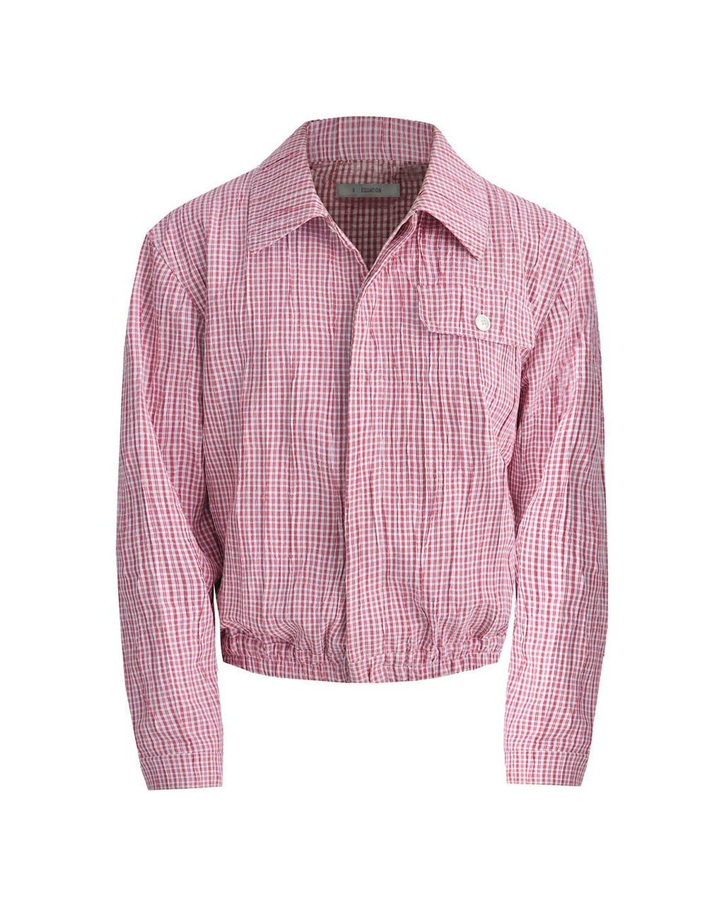 XEQUATION PLAID CRINKLE SHIRT JACKET