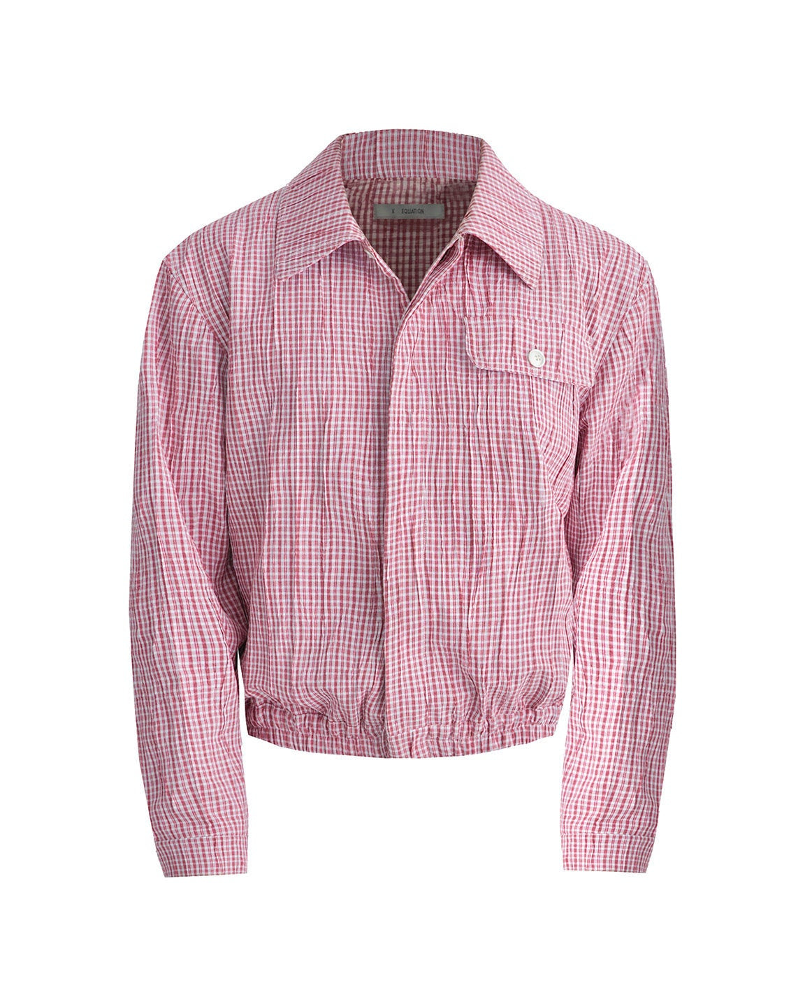 XEQUATION PLAID CRINKLE SHIRT JACKET