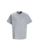 SHOULDER RHINESTONE DETAIL DECONSTRUCTED TEE