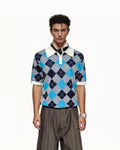 SCRIPT-X ARGYLE WOOL POLO
