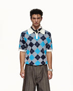SCRIPT-X ARGYLE WOOL POLO