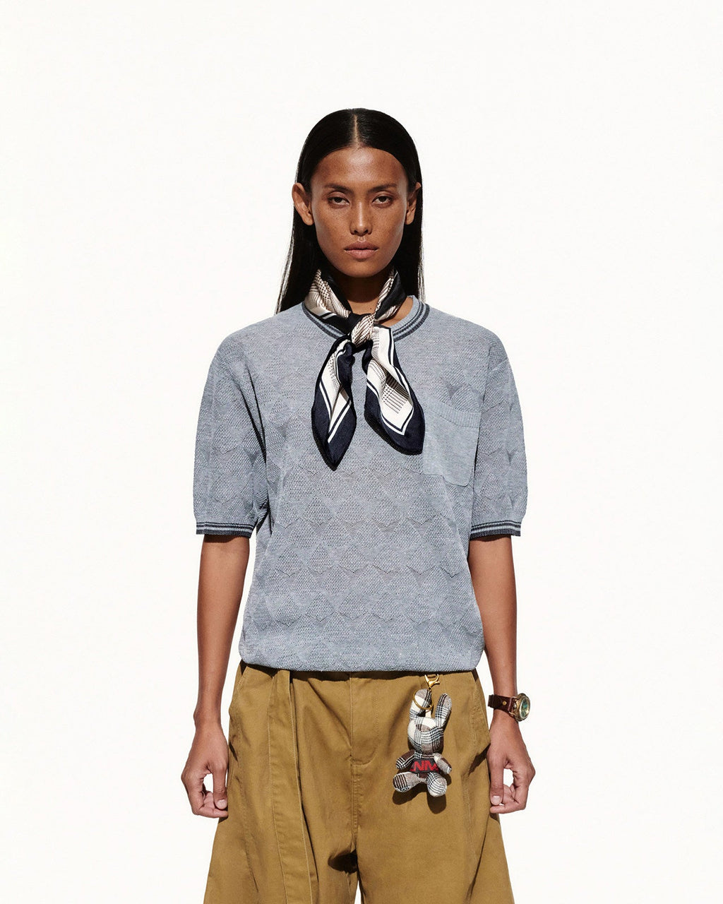 SCRIPT-X LINEN LYOCELL RIB TEE