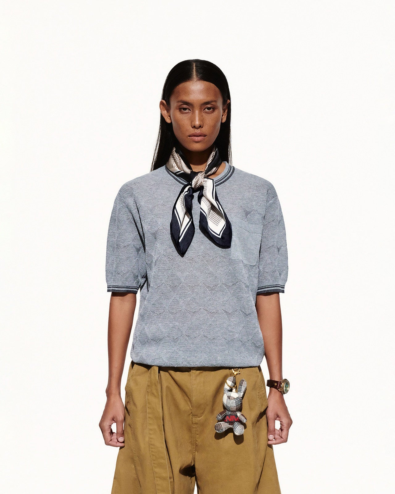 SCRIPT-X LINEN LYOCELL RIB TEE