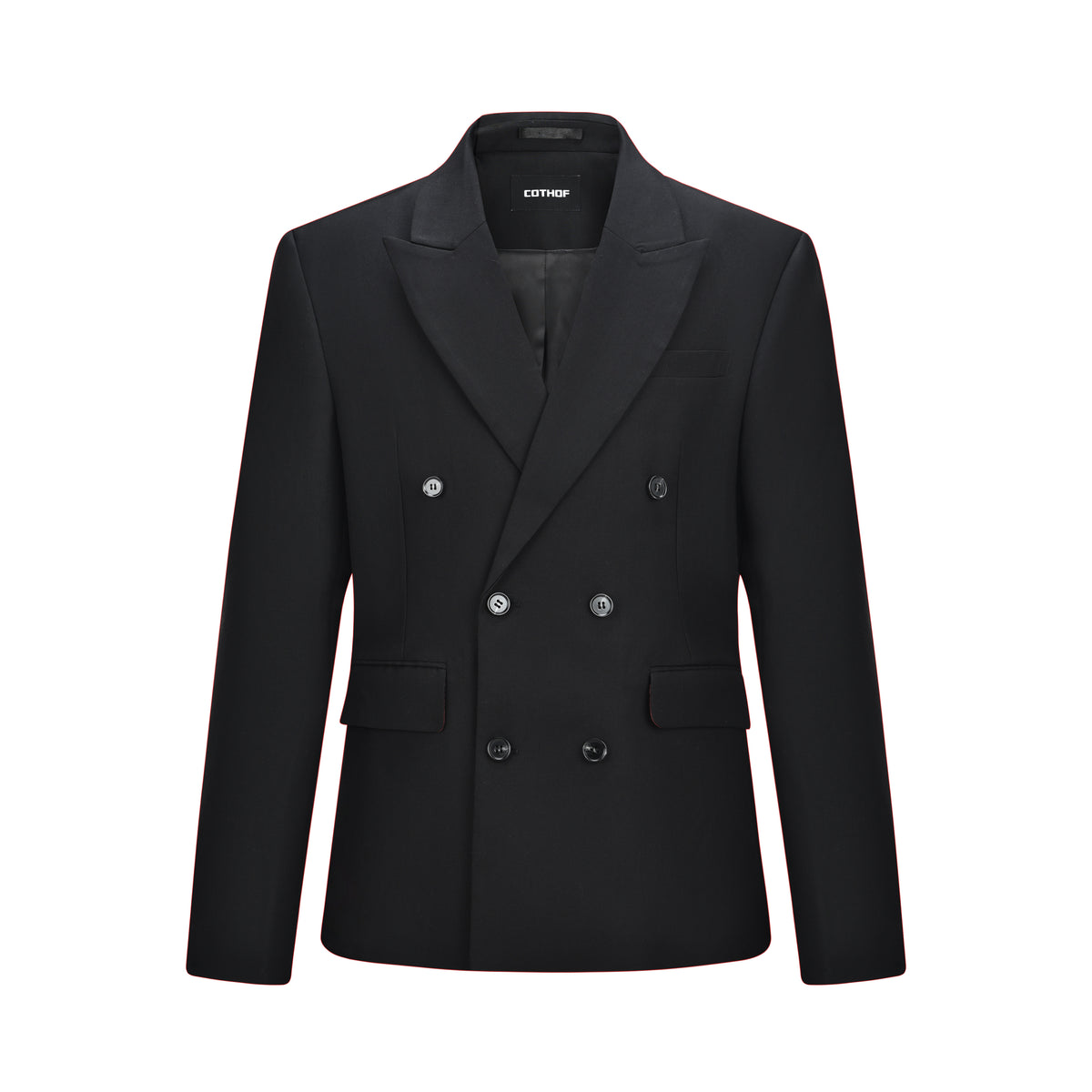 OFFLIMITS black double-breasted structured padded-shoulder blazer, additional product photograph 10 | OFFCULTURE®